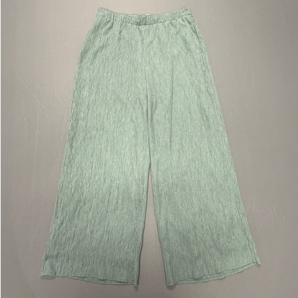 Abercrombie & Fitch Wide Leg Pants in Mint Green